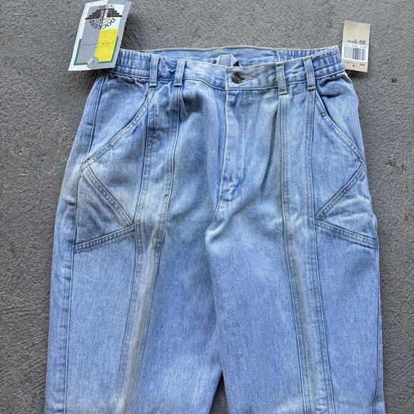 Deadstock 90s Dockers Jeans 30x32 Pleated Denim Levi’s Baggy Acid Wash Vintage - Picture 2 of 14